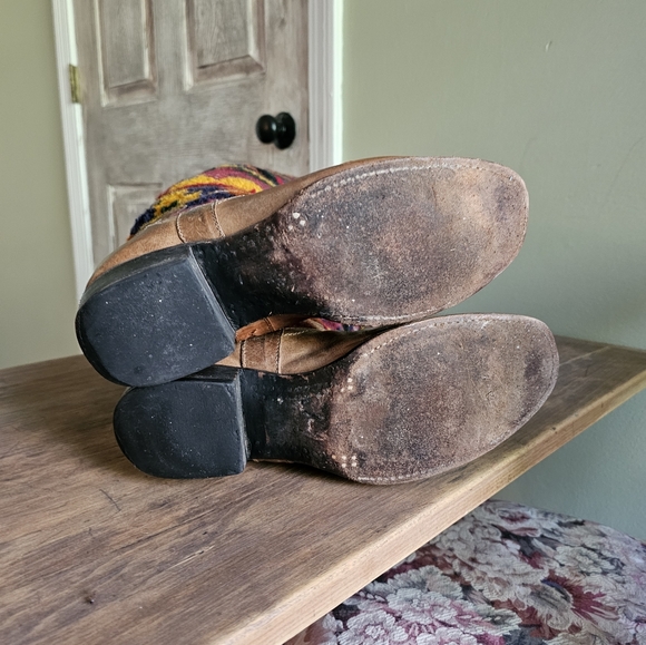 Colorful Patterned Knee-High Boots - Picture 15 of 16